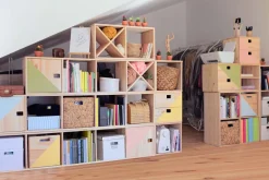 Étagère modulaire en pin massif Dinamic (3 tablettes)