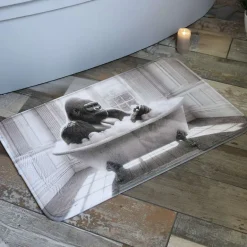 Tapis de bain en polyester Animal 45 x 75 cm (Gorille)
