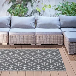 Tapis de jardin en polypropylène à motifs