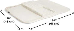 Tapis de séchage vaisselle pliable Udry (Crème)