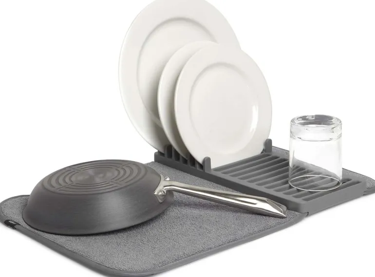 Tapis de séchage vaisselle pliable Udry mini (Gris)