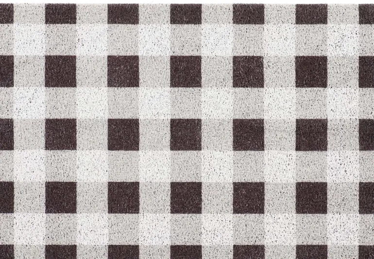 Tapis dessous de paillasson à motifs (Carreaux)