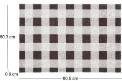 Tapis dessous de paillasson à motifs (Carreaux)