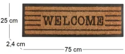 Tapis en fibres de coco inscription Welcome