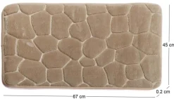 Tapis en polyester galets 67x45 cm (Beige)