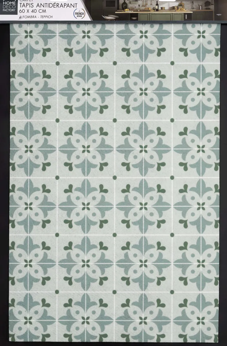 Tapis en PVC imprimé mosaique 40 x 60 cm