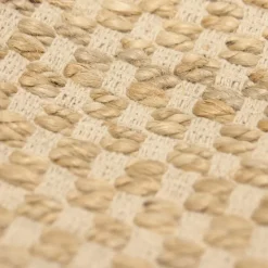 Tapis en toile de jute avec franges 120x170 cm
