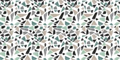Tapis en vinyle effet mosaique vert (140 x 70 cm)