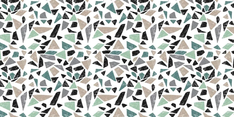 Tapis en vinyle effet mosaique vert (140 x 70 cm)