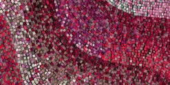 Tapis en vinyle effet mosaique rouge (140 x 70 cm)