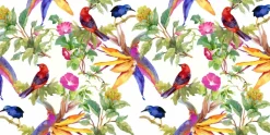 Tapis en vinyle motifs floraux (140 x 70 cm)