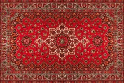 Tapis en vinyle vintage Persan rouge (90 x 60 cm)