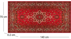 Tapis en vinyle vintage Persan rouge (140 x 70 cm)