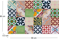 Tapis intérieur extérieur en vinyle mosaique (90 x 60 cm)