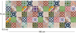 Tapis intérieur extérieur en vinyle mosaique (180 x 70 cm)