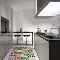 Tapis intérieur extérieur en vinyle mosaique (180 x 70 cm)