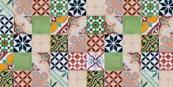 Tapis intérieur extérieur en vinyle mosaique (140 x 70 cm)