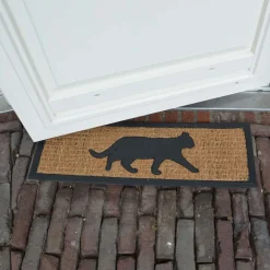 Tapis paillasson en coco 75 x 25 cm (Chat)
