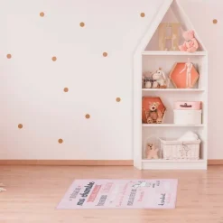 Tapis règles de la chambre enfant 60x90 cm (Little princesse -rose)