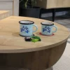 Tasse en émail coloré Décors (25 cl)