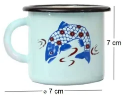 Tasse en émail coloré Décors (25 cl)