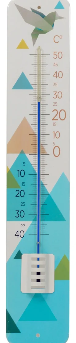 Thermomètre en métal avec décor Origami