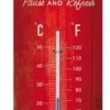 Thermomètre en métal Pub 28 x 6.5 cm (Coca Cola Logo rouge)