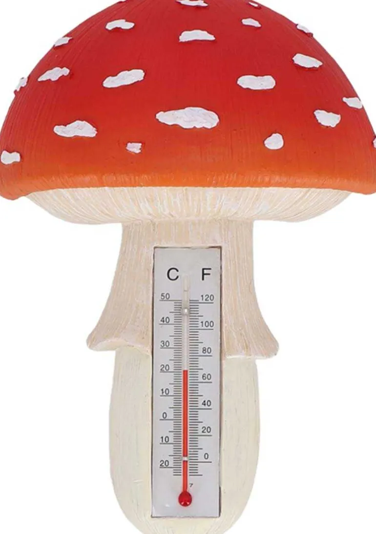 Thermomètre en résine Amanite