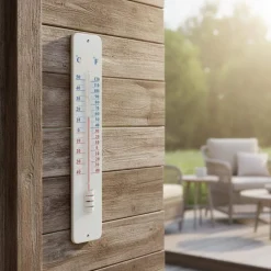 Thermomètre extérieur sur plaque métal 45cm
