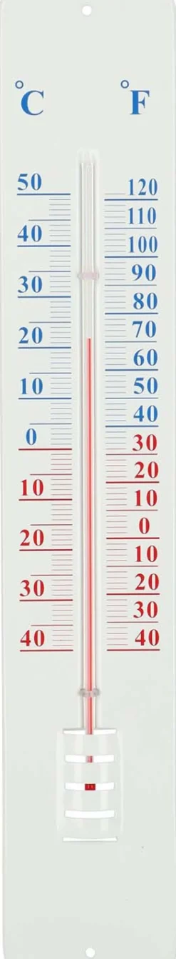 Thermomètre extérieur sur plaque métal 45cm