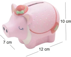 Tirelire Cochon en résine Jade (Cochon avec chapeau)