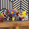 Tirelire en dolomite peinture multicolore (Lapin)