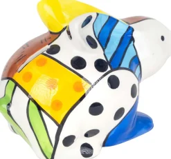 Tirelire en dolomite peinture multicolore (Lapin)