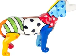 Tirelire en dolomite peinture multicolore (Chien)