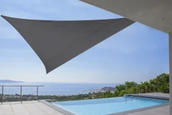 Toile d'ombrage triangulaire 5 mètres (Gris)