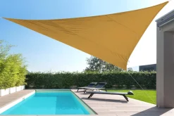 Toile d'ombrage triangulaire 5 mètres (Ocre)