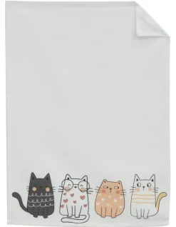 Torchon 100% coton (Chats mignons)