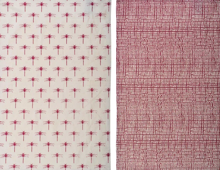 Torchon de cuisine en coton Libellules (Lot de 2)