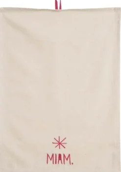 Torchon de cuisine en coton Miam (Lot de 6)