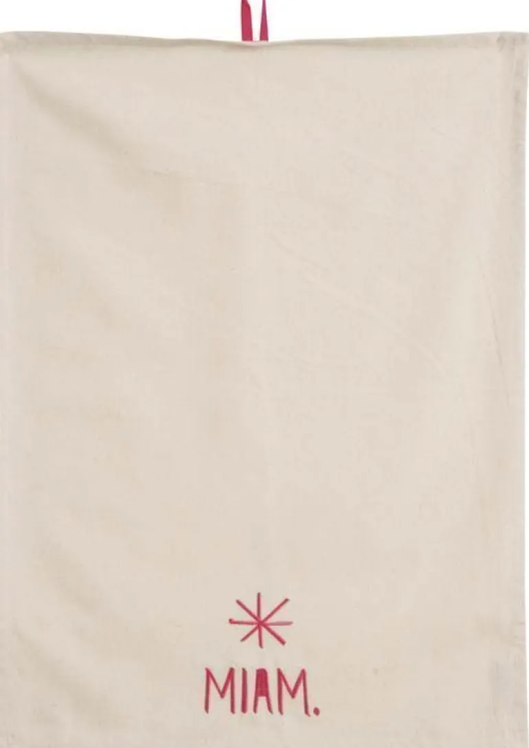 Torchon de cuisine en coton Miam (Lot de 6)