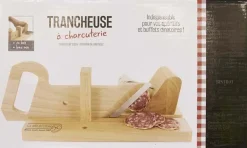 Trancheuse à charcuterie en bois