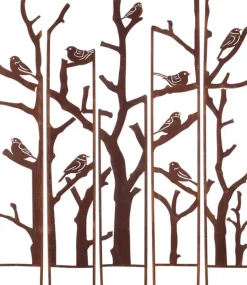 Treillis brise vue en 5 parties Oiseaux (L : 137,5 x 1,5 x 170 cm)