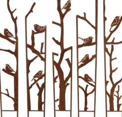 Treillis brise vue en 5 parties Oiseaux (S : 87 x 1,5 x 117,2 cm)