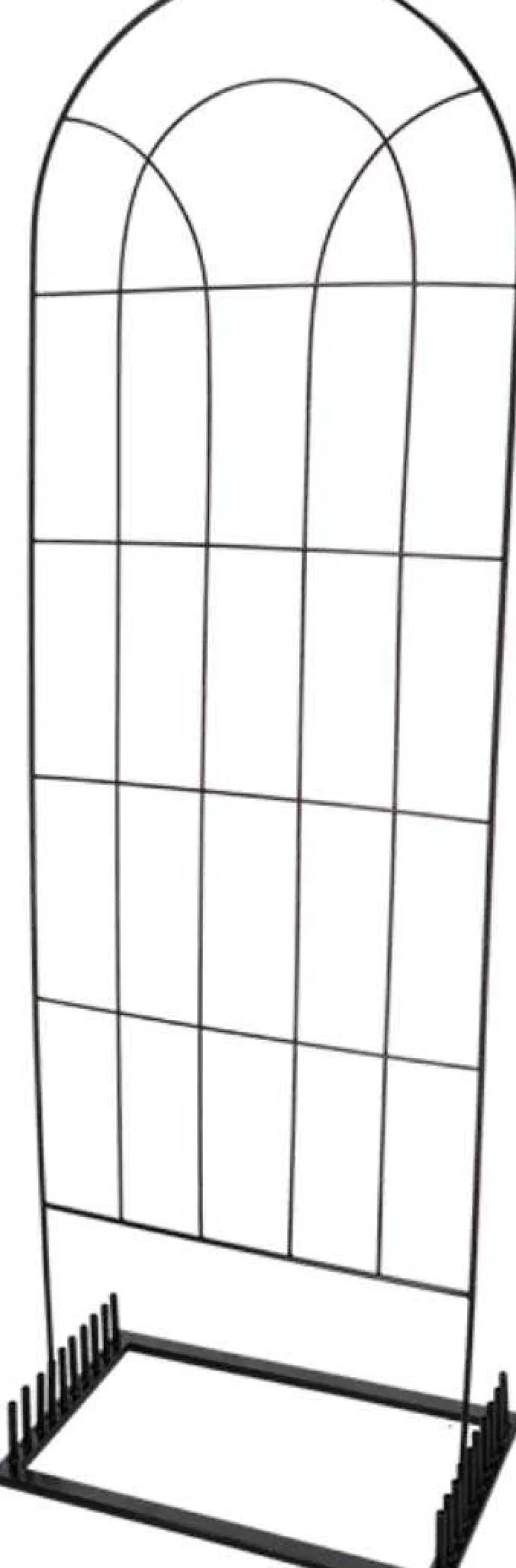 Treillis support pour plantes en acier noir (Classique)