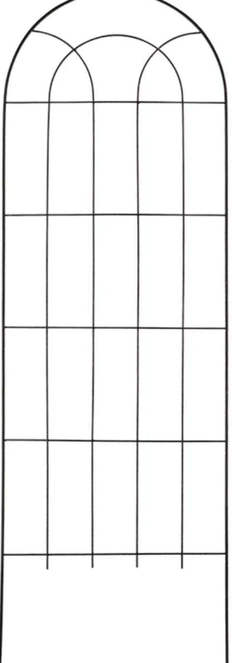 Treillis support pour plantes en acier noir (Classique)