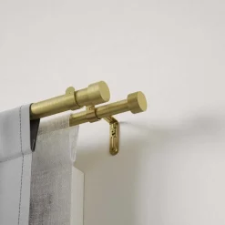 Tringle à rideaux double en acier laiton Cappa (Longueur réglable de 91 à 168 cm)