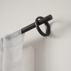 Tringle à rideaux en acier Rod (Noir mat)