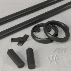 Tringle à rideaux en acier Rod (Noir mat)
