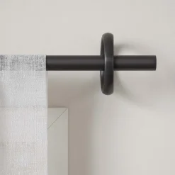 Tringle à rideaux en acier Rod (Noir mat)