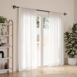 Tringle à rideaux en acier Rod (Noir mat)